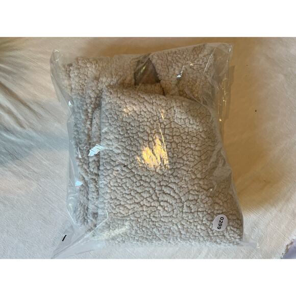 Prana Permafrost Half Zip Sherpa Hoodie Sweater Pocket Pullover Sherpa Cream M - Picture 11 of 11